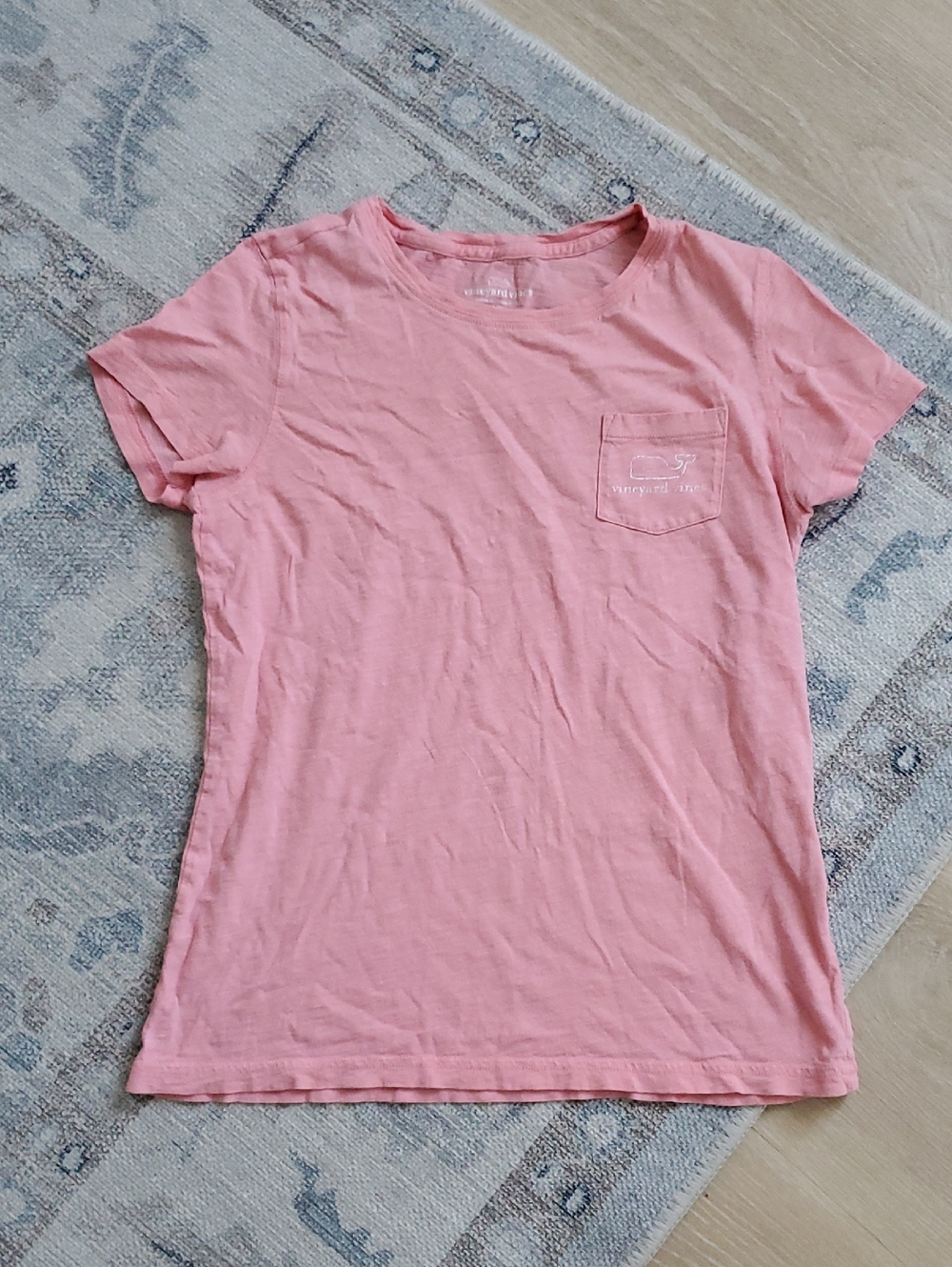 Vineyard Vines Short Sleeve Coral Pink Whale Pocket T-shirt SzXS